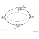 Wide Varieties Female Platinum Plating Titanium Anklet 