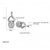 Selling Well all over the World Female Allergy Free Platinum Plating Titanium Earrings With Diamond