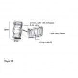 Superior Quality Female Platinum Plating Titanium Earrings With Diamond