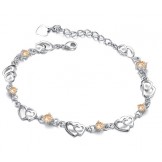Easy to Use Female Sweetheart Platinum Plating Titanium Bracelet 