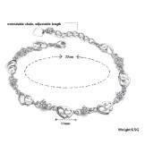 Easy to Use Female Sweetheart Platinum Plating Titanium Bracelet 