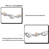 Easy to Use Female Sweetheart Platinum Plating Titanium Bracelet 
