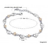 Easy to Use Female Sweetheart Platinum Plating Titanium Bracelet 