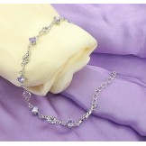 Excellent Quality Female Hollow Platinum Plating Titanium Bracelet With Diamond