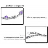 Excellent Quality Female Hollow Platinum Plating Titanium Bracelet With Diamond