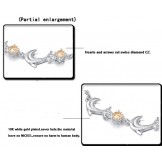 Quality and Quantity Assured Female Dolphin Shape Platinum Plating Titanium Bracelet With Crystal