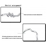 Reliable Quality Female Platinum Plating Titanium Bracelet With Rhinestone