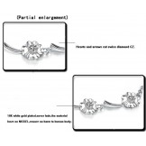 Dependable Performance Female Clover Shape Platinum Plating Titanium Bracelet With Diamond