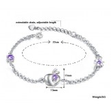 Reliable Reputation Female Hollow Platinum Plating Titanium Bracelet With Rhinestone