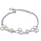 Wide Varieties Female Fade-Proof Platinum Plating Titanium Bracelet
