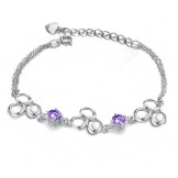 Wide Varieties Female Fade-Proof Platinum Plating Titanium Bracelet