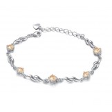 Reliable Reputation Female Lovely Platinum Plating Titanium Bracelet
