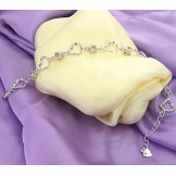The Queen of Quality Female Sweetheart Platinum Plating Titanium Bracelet With Diamond