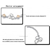 Quality and Quantity Assured Female Platinum Plating Titanium Bracelet With Diamond