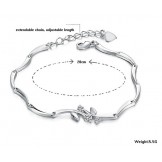 World-wide Renown Female Platinum Plating Titanium Bracelet With Diamond