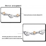 Durable in Use Female Platinum Plating Titanium Bracelet With Diamond