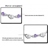 Durable in Use Female Platinum Plating Titanium Bracelet With Diamond