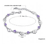 Durable in Use Female Platinum Plating Titanium Bracelet With Diamond