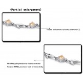 Complete in Specifications Female Platinum Plating Titanium Bracelet With Diamond