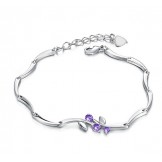 Quality and Quantity Assured Female Platinum Plating Titanium Bracelet With Diamond