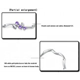 Quality and Quantity Assured Female Platinum Plating Titanium Bracelet With Diamond