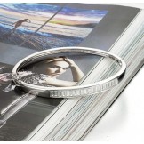Reliable Quality Female Allergy Free Platinum Plating Titanium Bangle With Diamond