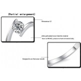 Dependable Performance Female Platinum Plating Titanium Ring With Rhinestone