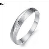 World-wide Renown Female Platinum Plating Titanium Ring For Lovers With Rhinestone