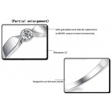High Quality Platinum Plating Titanium Ring For Lovers With Rhinestone