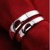 The Queen of Quality Platinum Plating Titanium Ring For Lovers