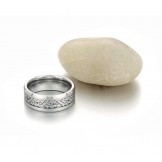 The Queen of Quality Male White Tungsten Ceramic Ring 