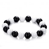 High Quality Black and White Tungsten Ceramic Bangle For Lovers 