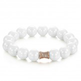 Quality and Quantity Assured White Tungsten Ceramic Bracelet 