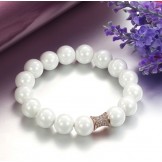 Quality and Quantity Assured White Tungsten Ceramic Bracelet 