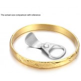 Quality and Quantity Assured Female Scrub 18K Gold-Plated Bangle 