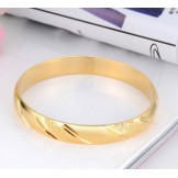 Wide Varieties Female 18K Gold-Plated Bangle 