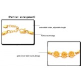 Stable Quality Female Flower Shape 18K Gold-Plated Bracelet 