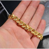 High Quality Female Leaf Shape 18K Gold-Plated Bracelet 