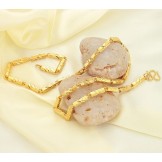 Superior Quality Male Bamboo Joint
 18K Gold-Plated Necklace