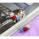 High Quality Female Colourfull Alloy Earrings With Rhinestone