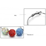 High Quality Female Colourfull Alloy Earrings With Rhinestone