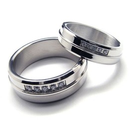 Womens titanium diamond rings