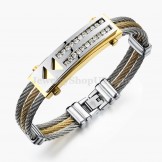Men's Fashion Zirconia Titanium Bracelet N783