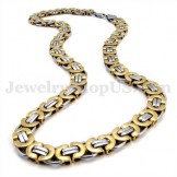 Exquisite Gold Men's Titanium Necklace Chain