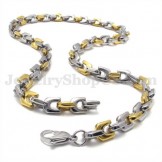 Fashion Gold Men's Titanium Necklace Chain