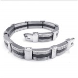 Men's Titanium Rubber Bracelet
