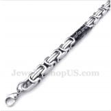 Men's Titanium Cylinder Black Bracelet