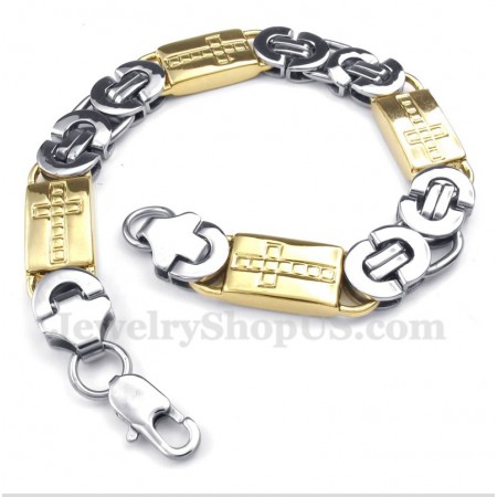 Men's Titanium Gold Bracelet