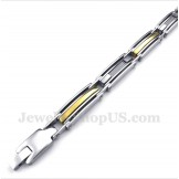 Men's Titanium Gold Bracelet