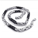Men's Titanium Black Cylinder Necklace